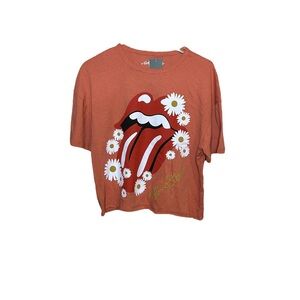 The Rolling Stones Cropped Short Sleeve Graphic Tee Medium worn a couple of time